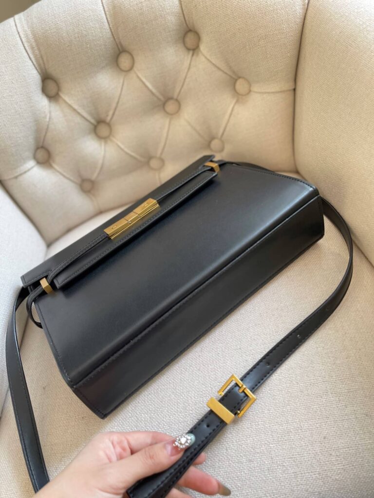 Saint Laurent Manhattan Shoulder Bag In Box Saint Laurent Black Gold 29Cm 5792710Sx0W1000 - Image 6