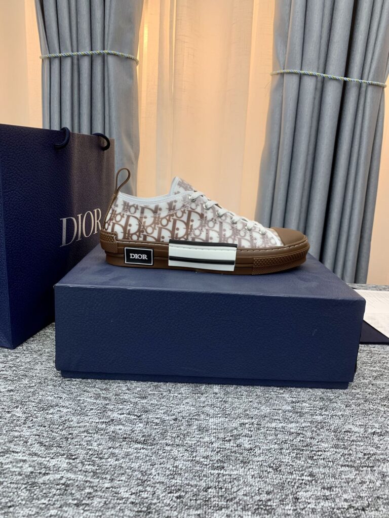 Dior B32 Low Top Coffee Oblique Canvas 3Sn249Zmk H761 - Image 9