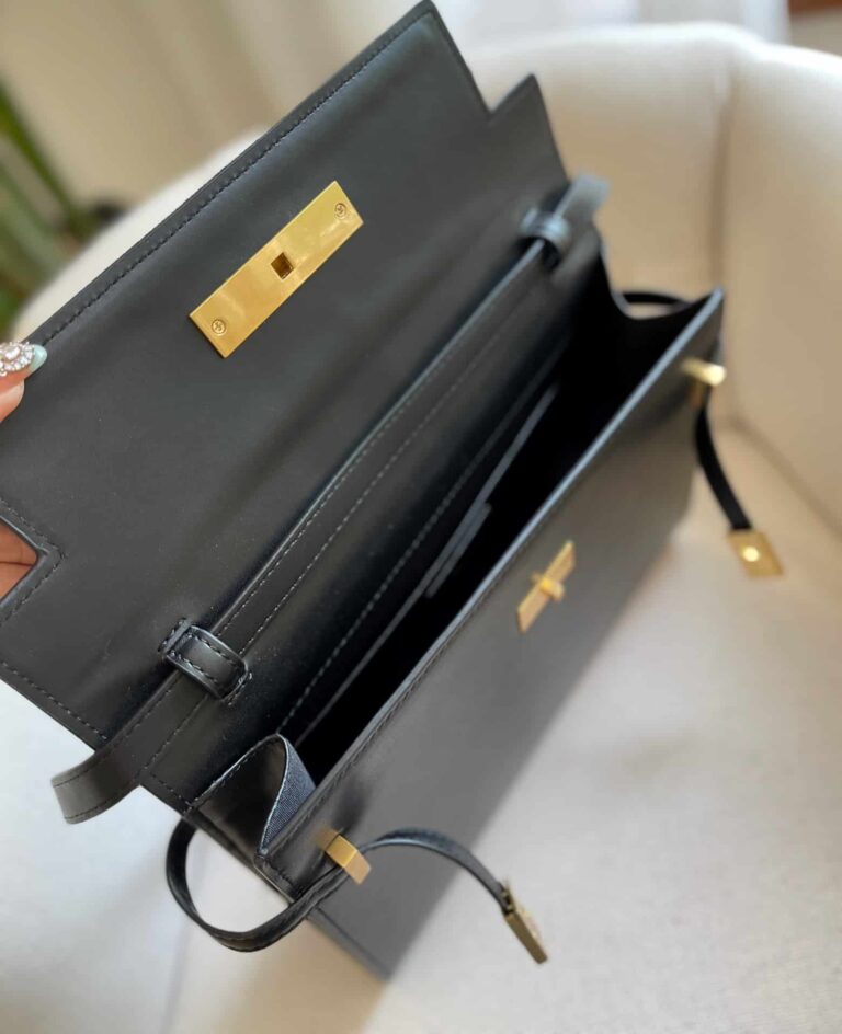 Saint Laurent Manhattan Shoulder Bag In Box Saint Laurent Black Gold 29Cm 5792710Sx0W1000 - Image 10