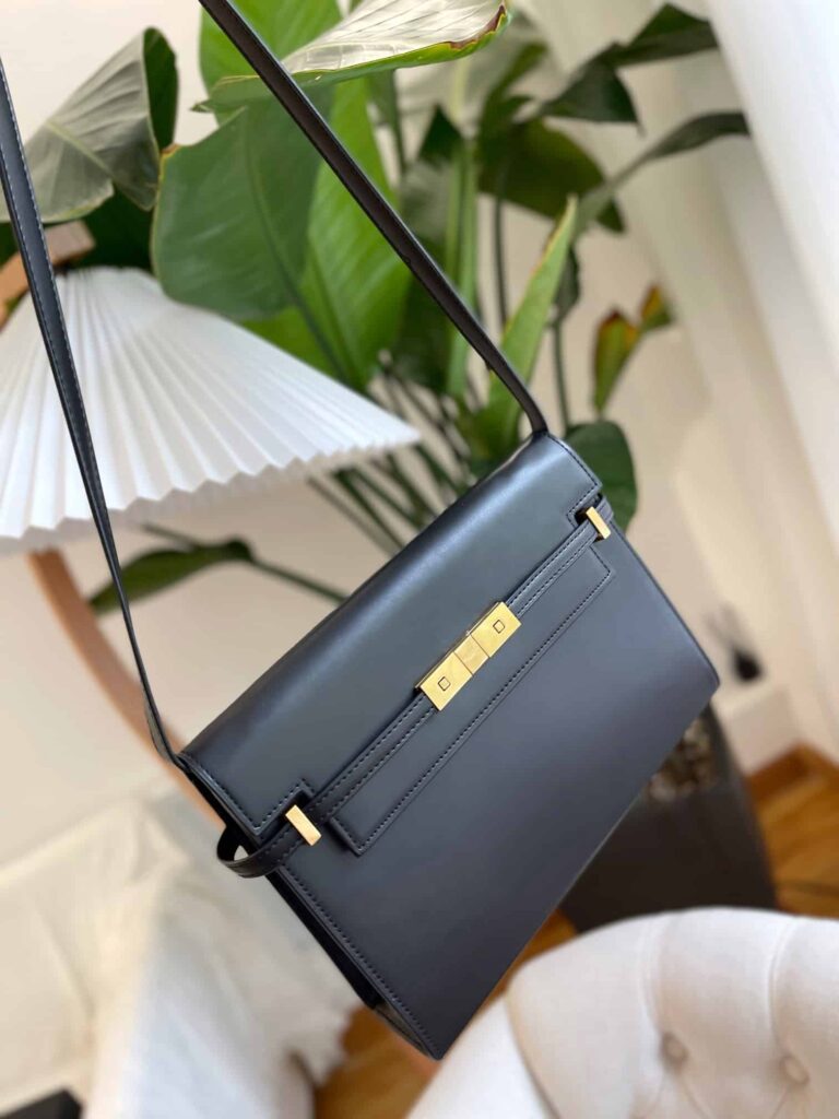 Saint Laurent Manhattan Shoulder Bag In Box Saint Laurent Black Gold 29Cm 5792710Sx0W1000 - Image 4