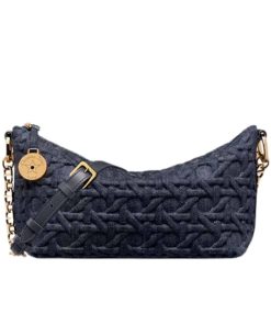 Dior Diorstar Hobo Bag With Chain Blue Graphic Cannage Denim 22Cm S3202Uddq M49E