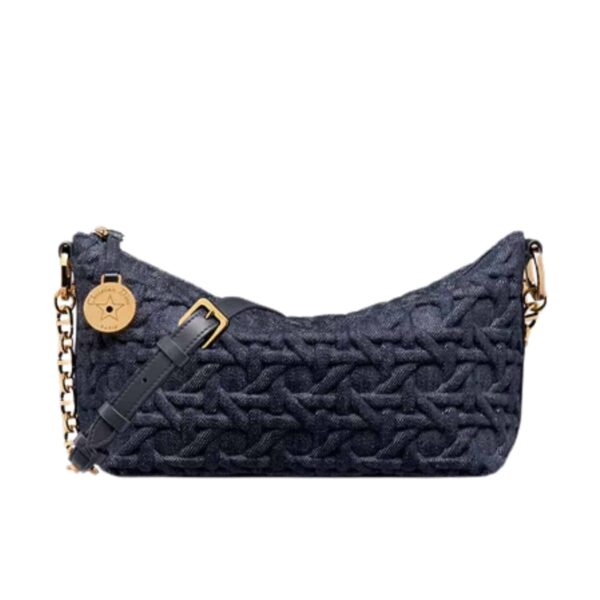 Dior Diorstar Hobo Bag With Chain Blue Graphic Cannage Denim 22Cm S3202Uddq M49E