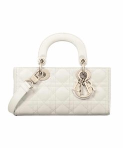 Dior Small Lady D Joy Bag White 22Cm
