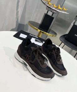 Chanel Low Top Trainer Sneakers Brown G38750