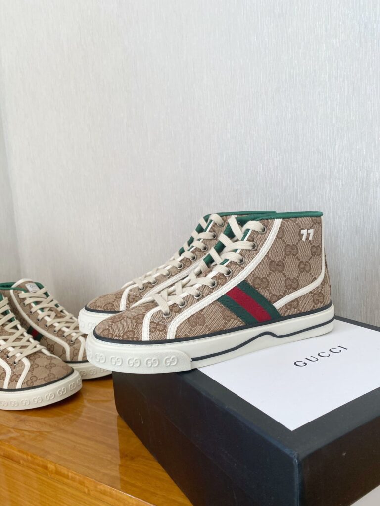 Gucci Tennis 1977 High Top Sneaker Beige 625807 Hvk70 9765 - Image 6