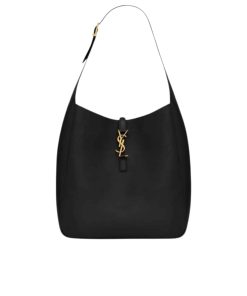 Saint Laurent Le 5 À 7 Supple Large In Grained Leather Black 31Cm 753837Aaauq9207