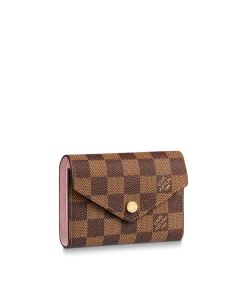 Louis Vuitton Damier Ebene Victorine Wallet Pink N61700