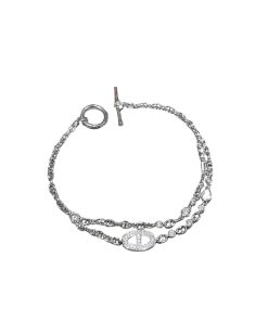 Hermes Crystals Bracelet Silver