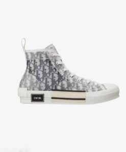 Dior B23 High-Top Sneaker Oblique Canvas White And Black 3Sh118Yjph069