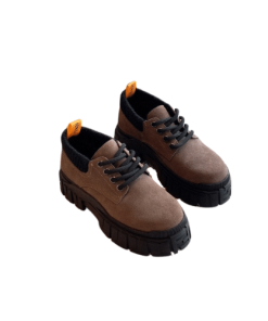 Fendi Force Leather Lace-Ups Brown