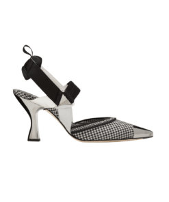 Fendi Colibri 85Mm Beaded Slingback Pumps Sliver Black