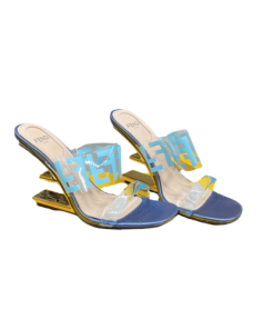 Fendi First Ff Transparent Plastic Handle Blue