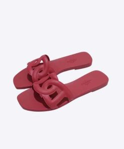 Hermes Aloha Red Sippers Sandal