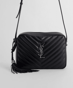 Saint Laurent Lou Camera Bag In Quilted Black Silver Leather 23Cm 612544Dv7041000