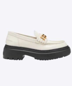 Fendigraphy Smooth Leather Loafers White 8D838369Ff1Iyw