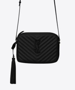 Saint Laurent Lou Camera Bag In Quilted Black Noir Leather 23Cm 612544Dv7081000