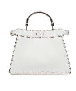 Fendi Peekaboo Mini Selleria Bag With Exotic Details White 8Bn244Akl3F1Jd9