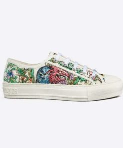 Dior Walk'N' Sneaker Embroidered Cotton White Multicolor Kck211Cses43L