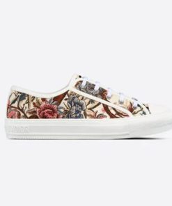 Dior Walk'N' Jardin D'Hiver Embroidered Cotton Sneaker White Multicolor  Kck211Jhrs43L