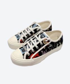 Dior Walk'N'Dior Embroidered Cotton With Pixel Zodiac Motif Black Multicolor