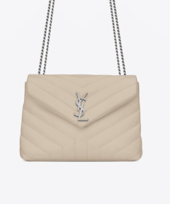 Saint Laurent Loulou Small Chain Bag In Matelassé Y White Silver 29Cm 494699Dv7269207