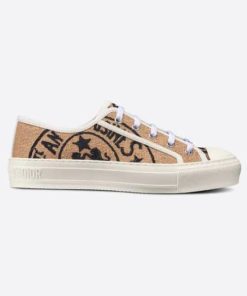 Dior Walk'N' Sneaker Jute Canvas Embroidered With Union Motif Beige Kck281Jurs29U