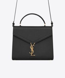 Saint Laurent Cassandra Medium Top Handle Bag Black Gold 24Cm 623931Bow0W1000