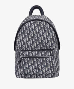 Dior Rider Backpack Oblique Jacquard Beige And Black 40Cm