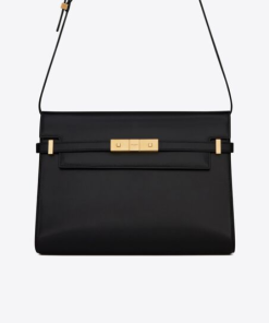 Saint Laurent Manhattan Shoulder Bag In Box Saint Laurent Black Gold 29Cm 5792710Sx0W1000