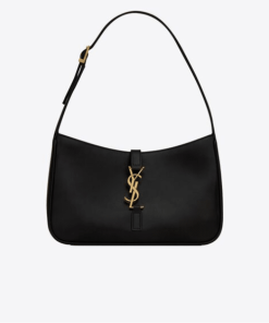 Saint Laurent Le 5 À 7 Hobo Bag In Smooth Leather Black Gold 23Cm 6572282R20W1000