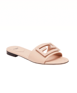 Fendi Signature Leather Sandals Slide Pink 8R8136Ae7Tf1Fgd