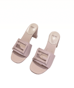 Fendi Signature Leather High Heel Pink