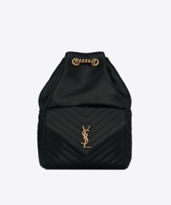 Saint Laurent Joe Backpack In Lambskin Black Gold 29Cm 6726091El071000