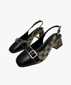 Gucci Women'S Mid Heel Slingback Black