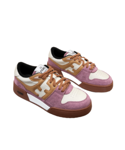 Fendi Match Low Tops Suede Pink Beige Shoelace