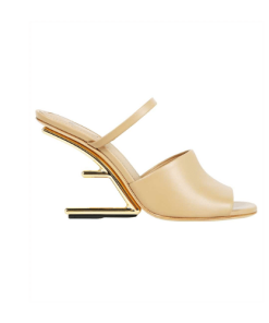 Fendi First Leather High-Heeled Sandals Light Beige 8R8212Na7