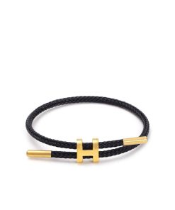 Hermes Rope Chain Bracelet Black
