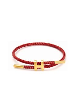 Hermes Rope Chain Bracelet Red