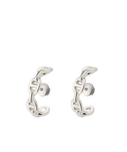 Hermes Chaine D'Ancre Enchainee Ear Climber Earring Silver