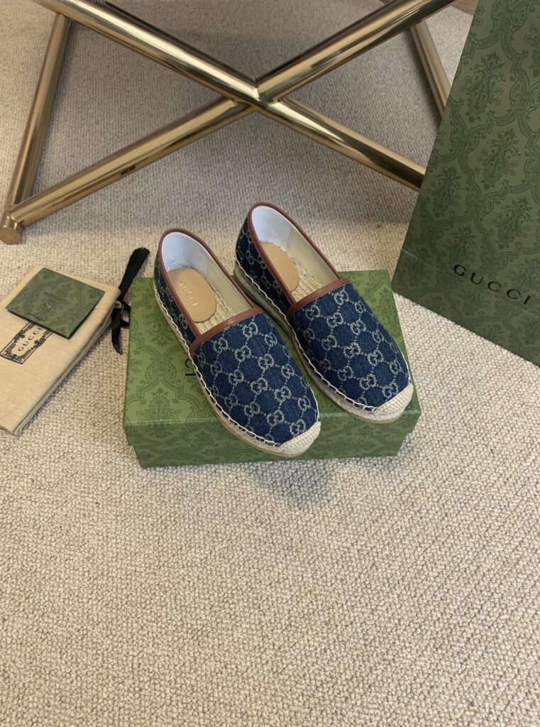 Gucci Women'S Jacquard Espadrille Dark Blue 580877 2Kq50 4462 - Image 5