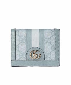 Gucci Ophidia Gg Card Case Wallet Blue 11Cm