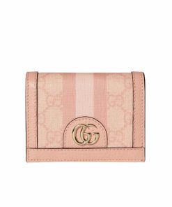 Gucci Ophidia Gg Card Case Wallet Pink 11Cm