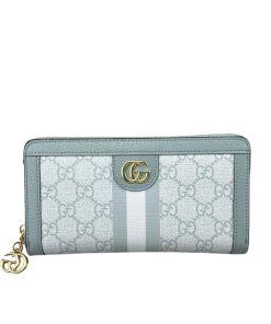Gucci Ophidia Gg Zip Around Wallet Blue 19Cm