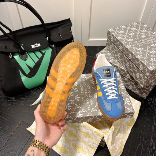 Gucci X Adidas Gazelle Sneaker In Blue 707848 9Stu0 4860 - Image 6