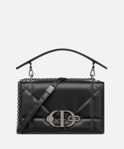 Dior 30 Montaigne Chain Bag With Handle Black 25Cm M9215Bnna_M900