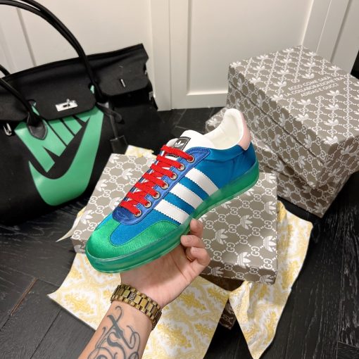 Gucci X Adidas Gazelle Sneaker In Light Blue 707867 U7R10 3660 - Image 8