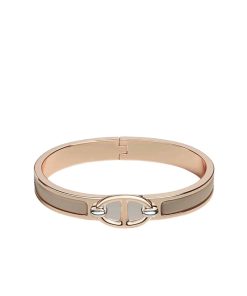 Hermes Mini Clic Anchor Chain Bracelet Rose Gold Tone With Grey H209000Fo19Pm