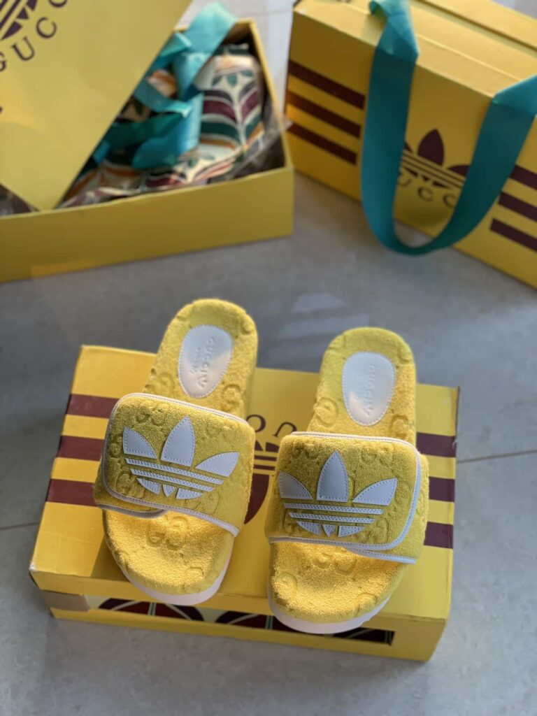 Gucci X Adidas Women'S Gg Platform Sandal Yellow 702398 Uu010 7171 - Image 5