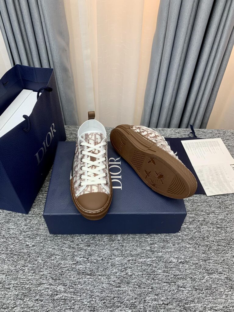 Dior B32 Low Top Coffee Oblique Canvas 3Sn249Zmk H761 - Image 8