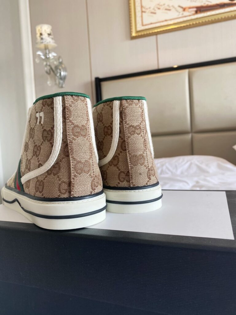 Gucci Tennis 1977 High Top Sneaker Beige 625807 Hvk70 9765 - Image 2